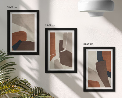 Gallery wall Abstractie van structurele vormen in een moderne stijl
