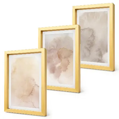 Canvas met aquarelverf warme galerijwand met pastelkleurige texturen