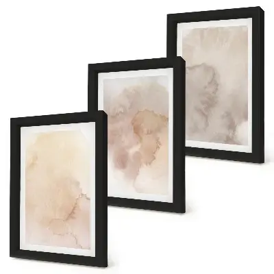 Canvas met aquarelverf warme galerijwand met pastelkleurige texturen