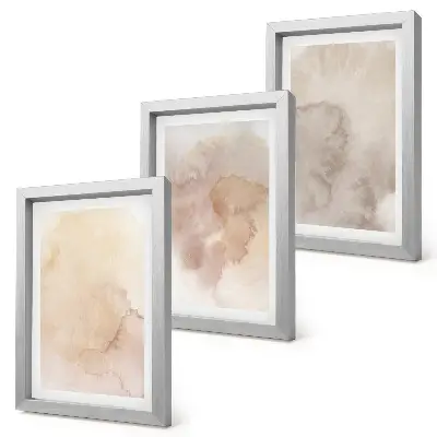 Canvas met aquarelverf warme galerijwand met pastelkleurige texturen