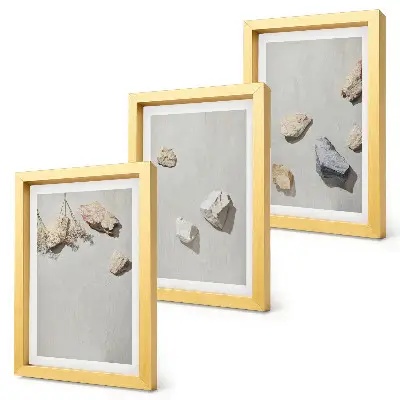 Gallery wall minimalistische boho decoraties van strandstenen