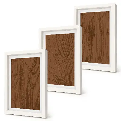 Set van ingelijste schilderijen Houtpatroon, boomschorsstructuur, minimalisme