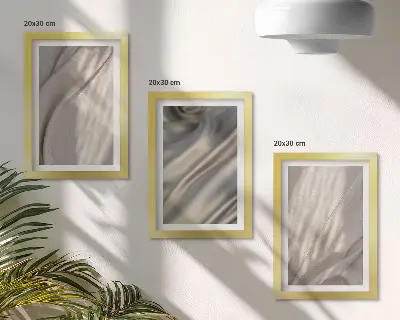 Gallery wall Detailopname van natuurlijke textielstructuren in boho-stijl