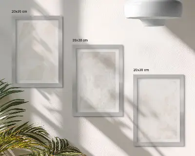 Gallery wall met een elegante achtergrondtextuur van marmersteen