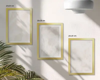 Gallery wall met een elegante achtergrondtextuur van marmersteen