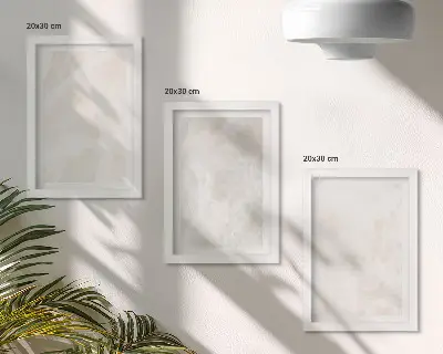 Gallery wall met een elegante achtergrondtextuur van marmersteen