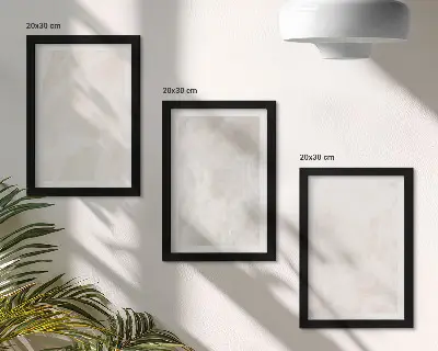 Gallery wall met een elegante achtergrondtextuur van marmersteen