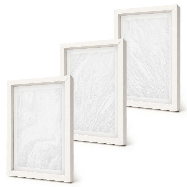Set van ingelijste schilderijen Elegante lineaire structuur van marmer.