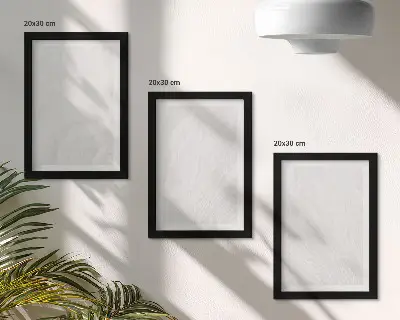 Set van ingelijste schilderijen met elegante lineaire marmerstructuur