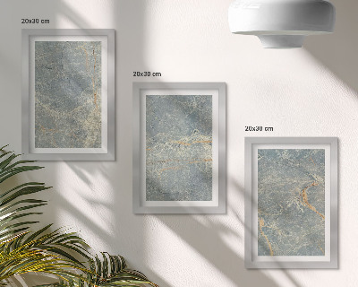 Gallery wall Decoratieve steenstructuur van groen geaderd marmer.