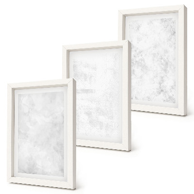 Set van ingelijste schilderijen Witte stippen op een minimalistische achtergrond op canvas