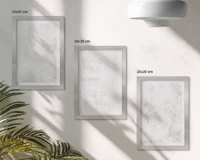 Set van ingelijste schilderijen Witte stippen op een minimalistische achtergrond op canvas