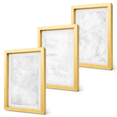 Set van ingelijste schilderijen Witte stippen op een minimalistische achtergrond op canvas