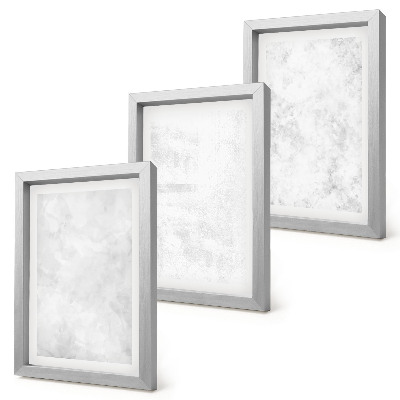 Set van ingelijste schilderijen Witte stippen op een minimalistische achtergrond op canvas