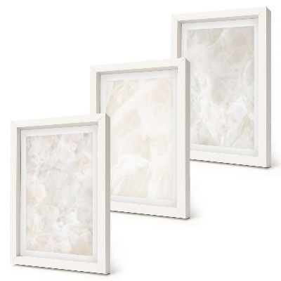 Gallery wall Pastelkleurige stenen structuren van wit marmer