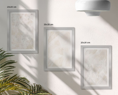 Gallery wall Pastelkleurige stenen structuren van wit marmer