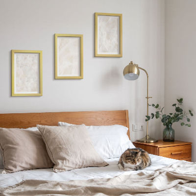 Gallery wall Pastelkleurige stenen structuren van wit marmer