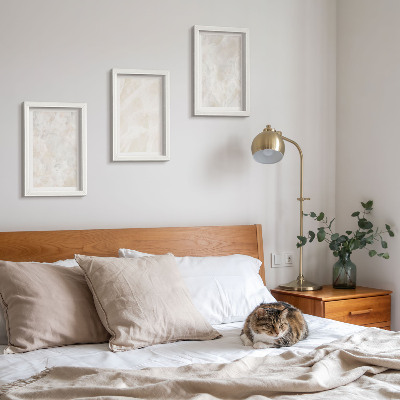 Gallery wall Pastelkleurige stenen structuren van wit marmer