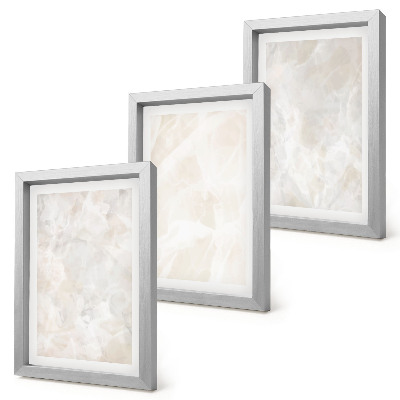 Gallery wall Pastelkleurige stenen structuren van wit marmer