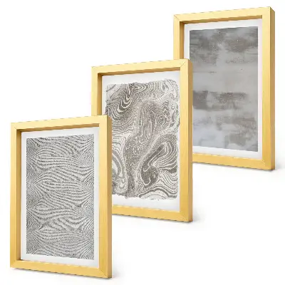 Set ingelijste schilderijen met abstracte industriële structuren
