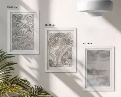 Set ingelijste schilderijen met abstracte industriële structuren