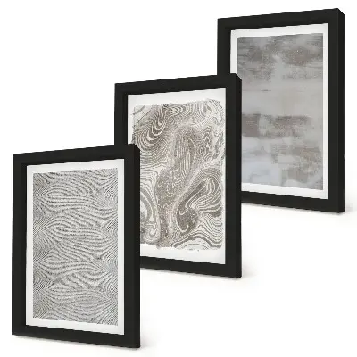 Set ingelijste schilderijen met abstracte industriële structuren