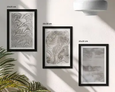 Set ingelijste schilderijen met abstracte industriële structuren