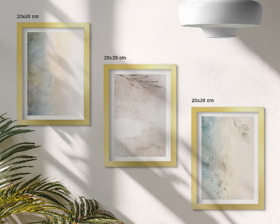 Set van ingelijste schilderijen Kwetsbare kartonnen doosjes met aquarelverf
