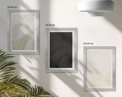 Gallery wall structuren in verschillende minimalistische tinten