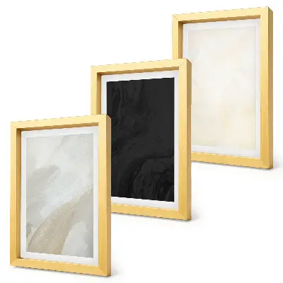 Gallery wall structuren in verschillende minimalistische tinten