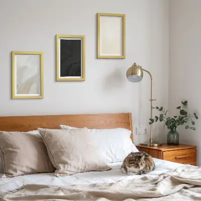 Gallery wall structuren in verschillende minimalistische tinten