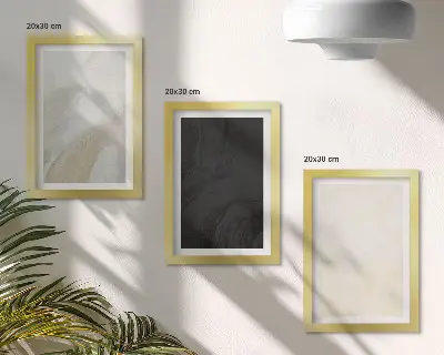 Gallery wall structuren in verschillende minimalistische tinten