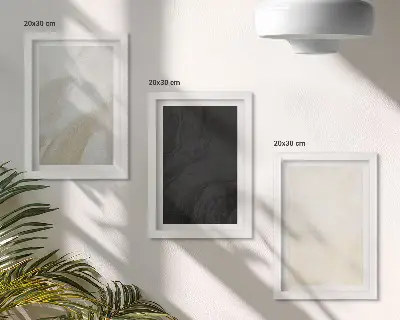 Gallery wall structuren in verschillende minimalistische tinten