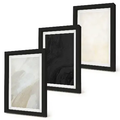Gallery wall structuren in verschillende minimalistische tinten