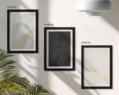 Gallery wall structuren in verschillende minimalistische tinten