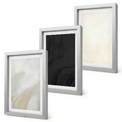 Gallery wall structuren in verschillende minimalistische tinten