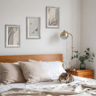Gallery wall close-ups van structuren in moderne boho-stijl