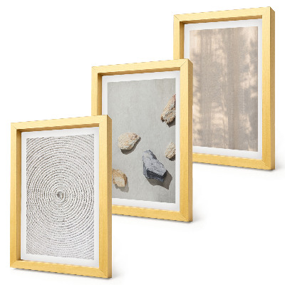 Set van ingelijste schilderijen Boho-texturen, natuurlijke structuren