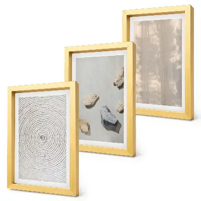 Set ingelijste schilderijen met boho-texturen en natuurlijke structuren