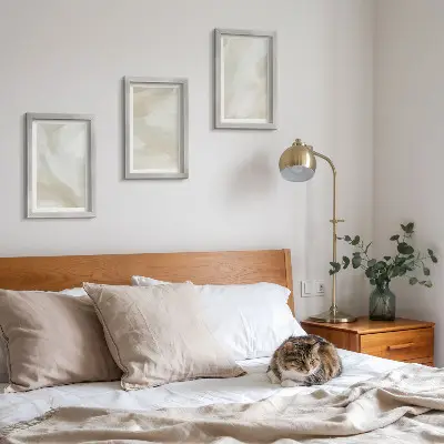 Gallery wand verftextuur met sporen van minimalistische verf