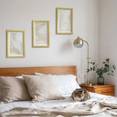 Gallery wand verftextuur met sporen van minimalistische verf