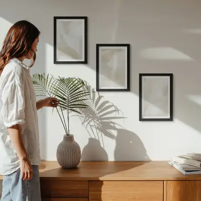 Gallery wand verftextuur met sporen van minimalistische verf