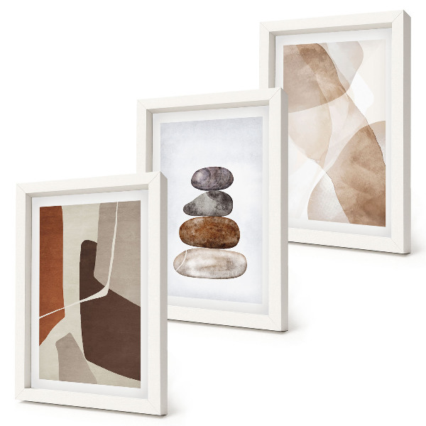 Set van ingelijste schilderijen Abstracte schilderijen met moderne decoraties