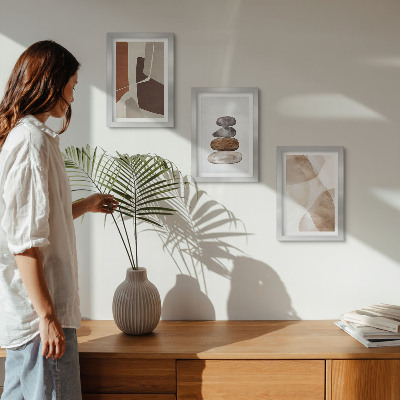 Set van ingelijste schilderijen Abstracte schilderijen met moderne decoraties