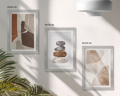 Set van ingelijste schilderijen Abstracte schilderijen met moderne decoraties