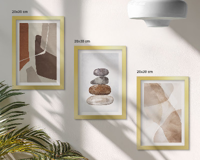 Set van ingelijste schilderijen Abstracte schilderijen met moderne decoraties
