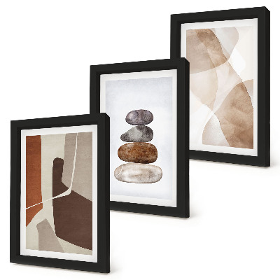 Set van ingelijste schilderijen Abstracte schilderijen met moderne decoraties