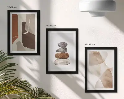 Set van ingelijste abstracte schilderijen moderne decoraties