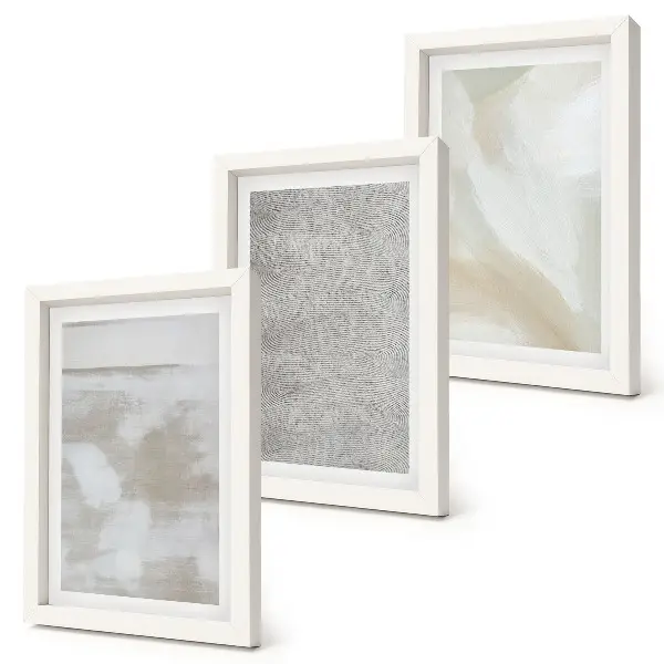 Gallery wall abstract ontwerp met moderne schildertexturen