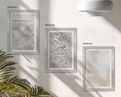 Gallery wall abstract ontwerp met moderne schildertexturen